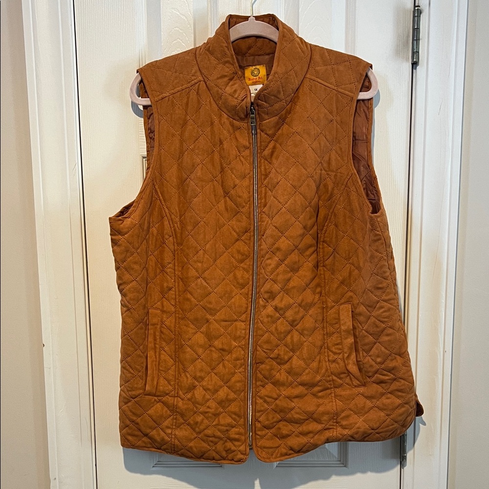 Ruby Rd. Quilted Brown Vest for Women